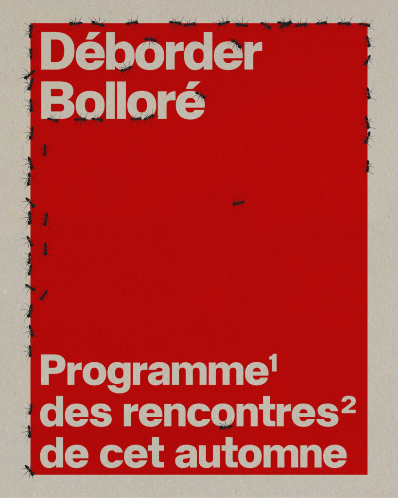 déborder bolloré programme des rencontres de cet automne