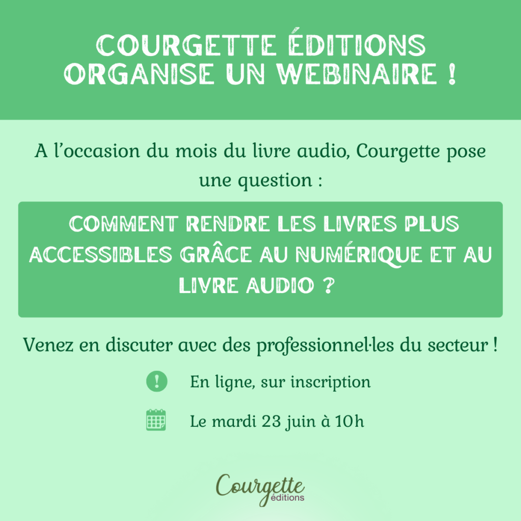 Visuel Webinaire Courgette Editions