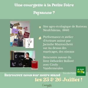 visuel pour l'évènement du 25 au 26 juillet à la petite foire paysanne