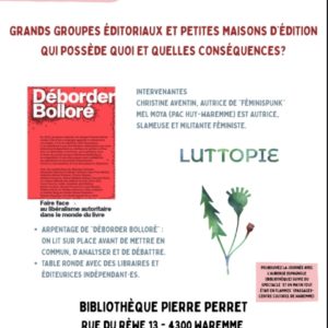 affiche du 19 septembre luttopie déborder bolloré à la bibliothèque de waremme