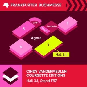 plan du site et de l'emplacement de courgette éditions à la foire du livre de francfort